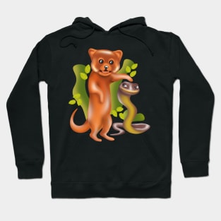 mongoose and cobra friendship Hoodie